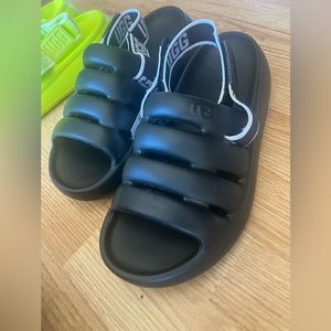 Black Ugg sandals